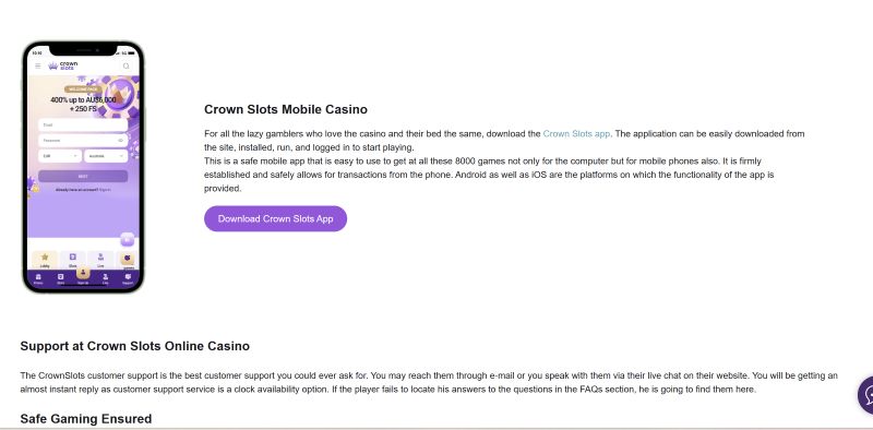 CrownSlots Casino PayID Cashier