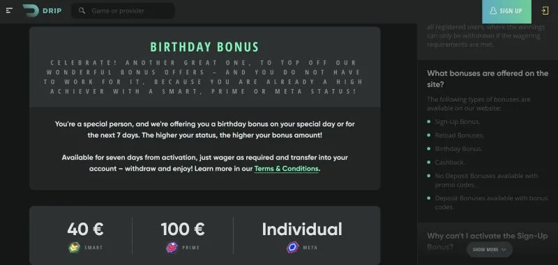Drip Casino PayID and Withdrawals