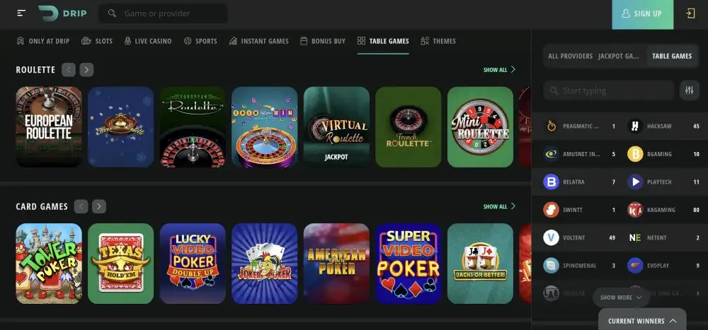 Drip Casino System Architecture