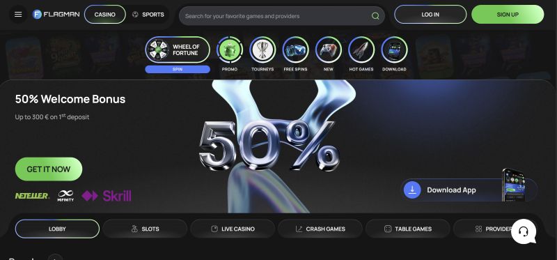 Flagman Casino Australia Platform Interface