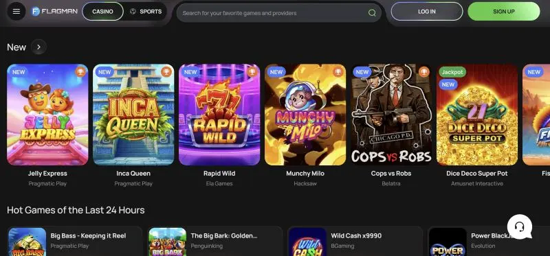 Flagman Casino High Volatility Pokies