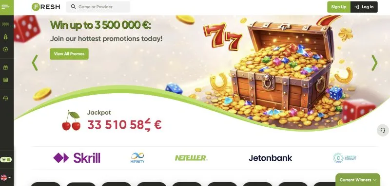 Fresh Casino Australia Platform Interface