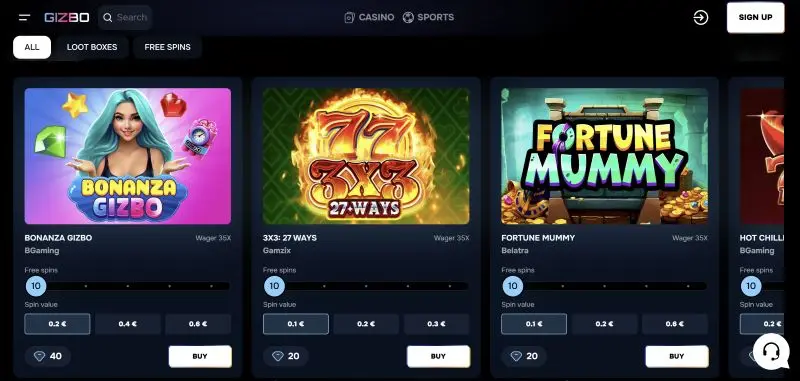 Gizbo Casino Customer Support