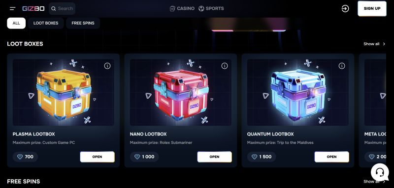 Gizbo Casino PayID Cashier