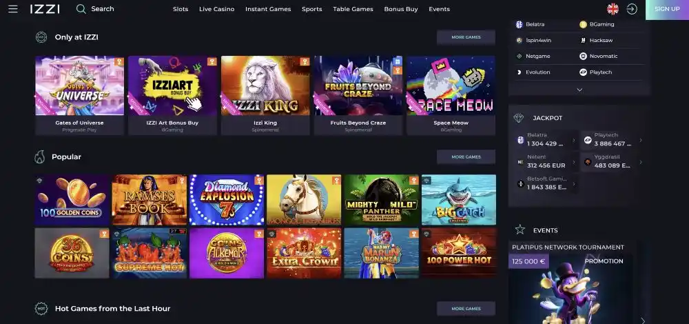 Izzi Casino Welcome Bonus Packages