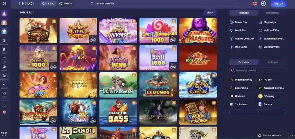 Legzo Casino Pokies Library