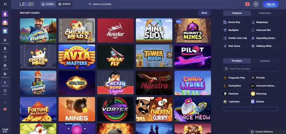 Legzo Casino PayID and Withdrawals