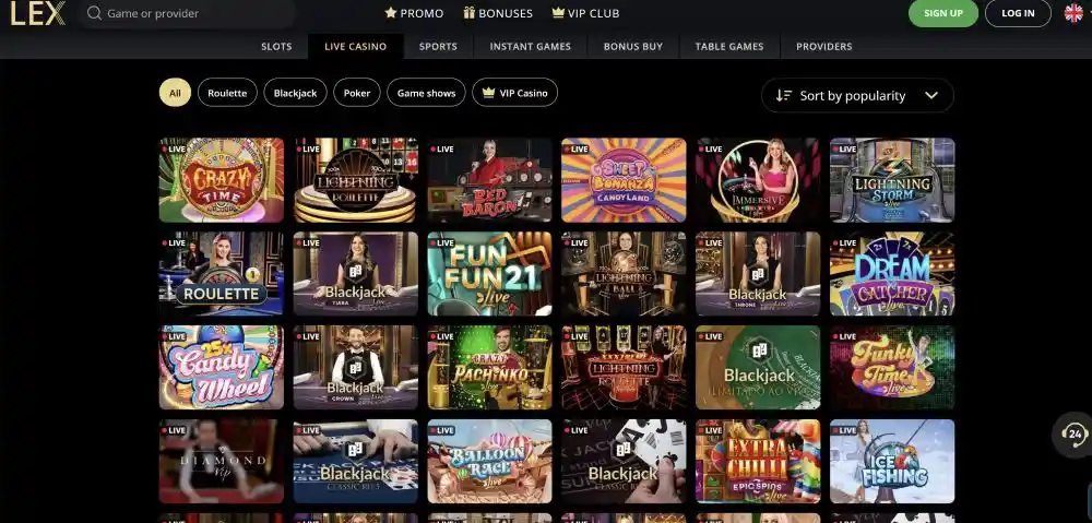 Lex Casino Pokies Library