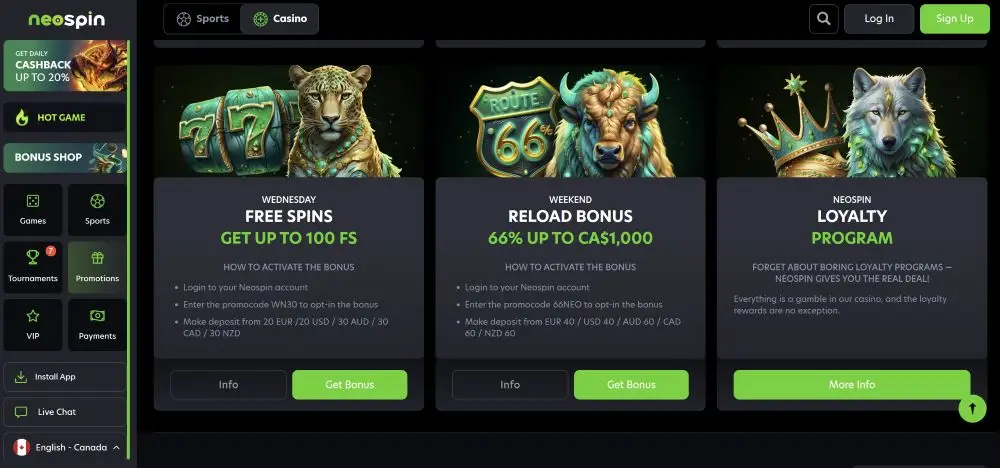 Neospin Casino Customer Support
