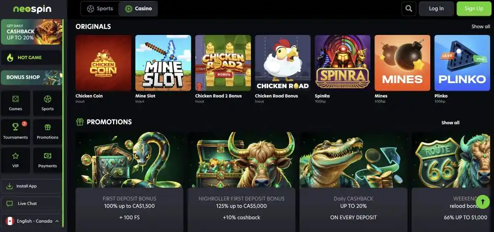 Neospin Casino Provably Fair Games