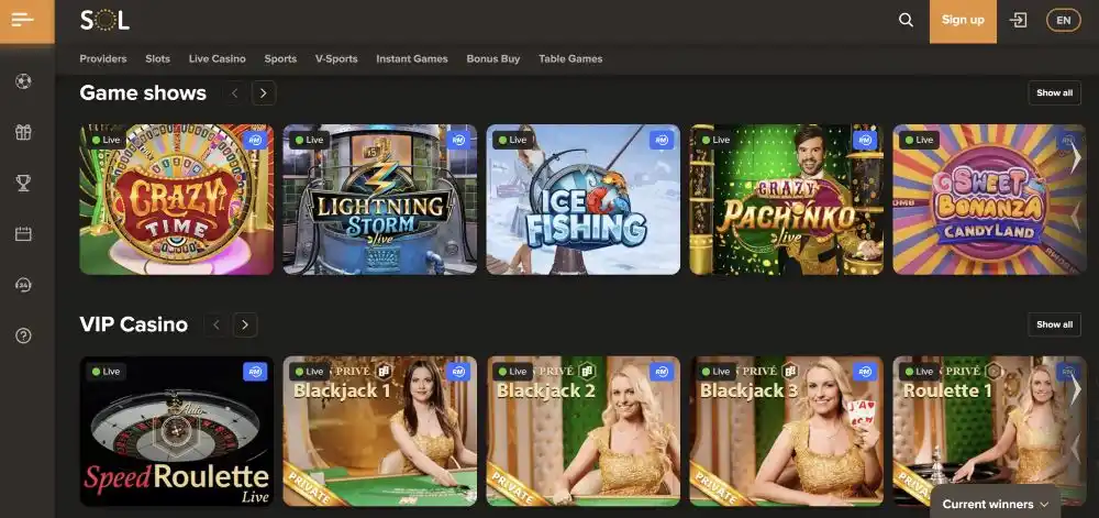 Sol Casino PayID Cashier