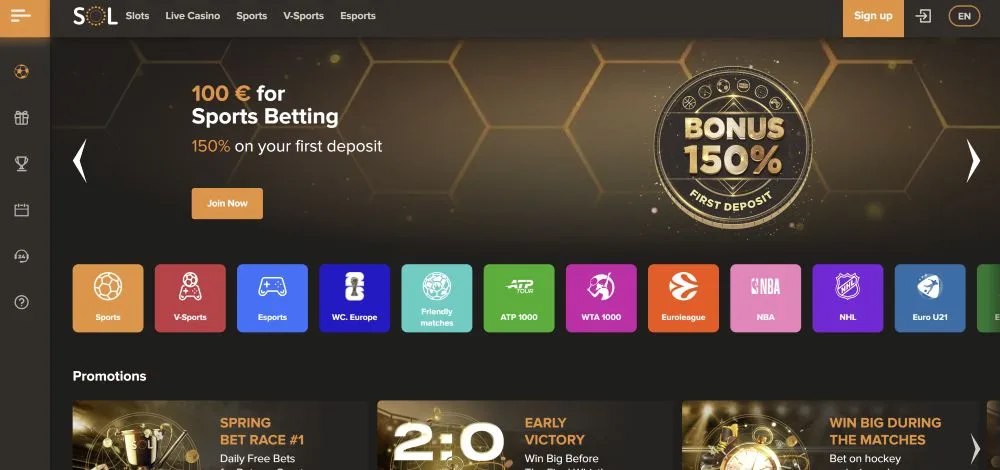 Sol Casino VIP Diamond Tiers
