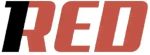 Stylized RED logo with bold red and black letters